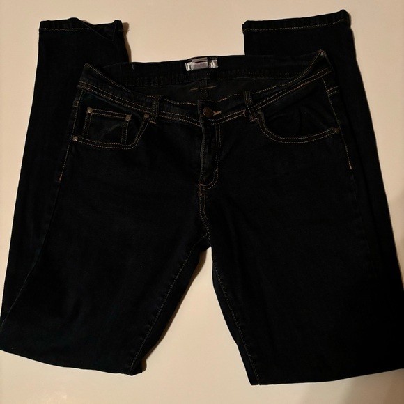 Xhilaration Jeans Juniors Size 9 Dark Wash Blue Skinny Mid Rise - Picture 1 of 7